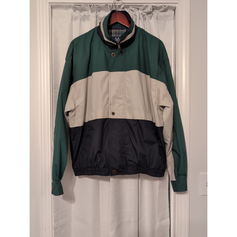 Vtg.‎ Members Only Colorblock Windbreaker Jacket Medium Eclectic Grandpa Y2K